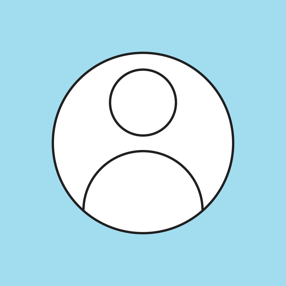 user profile avatar button face for social, web and computer icon vector