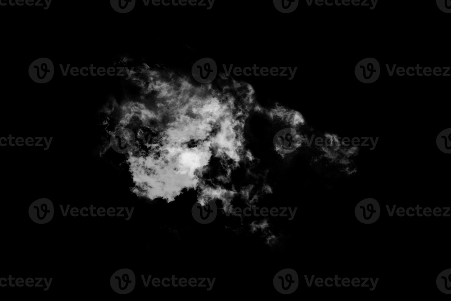Textured cloud,Abstract black,isolated on black background photo