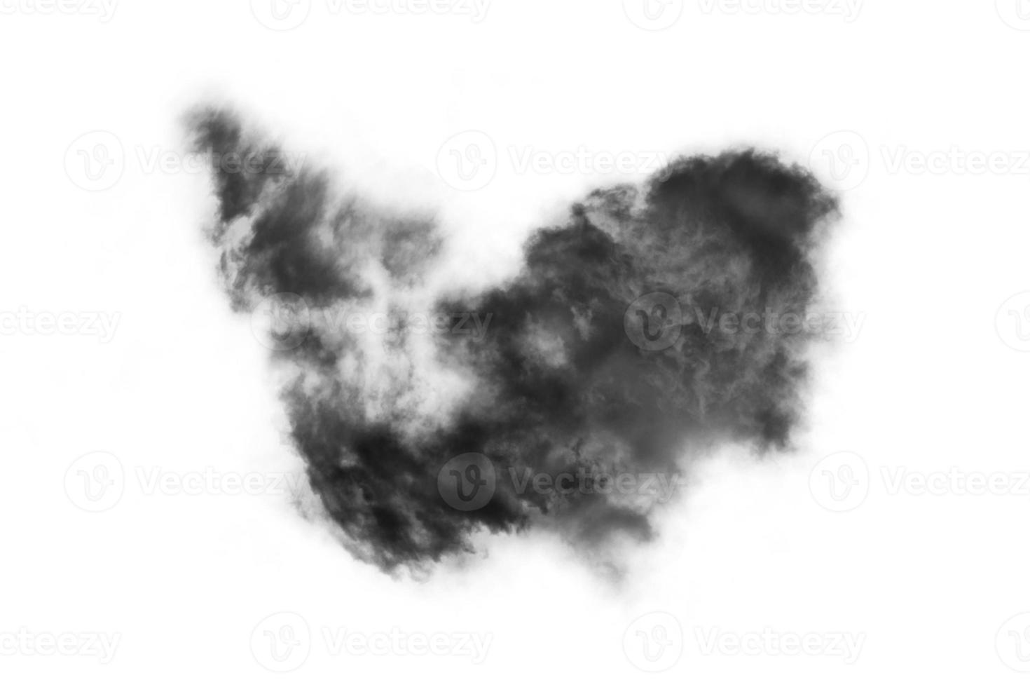 Textured Smoke,Abstract black,isolated on white background photo