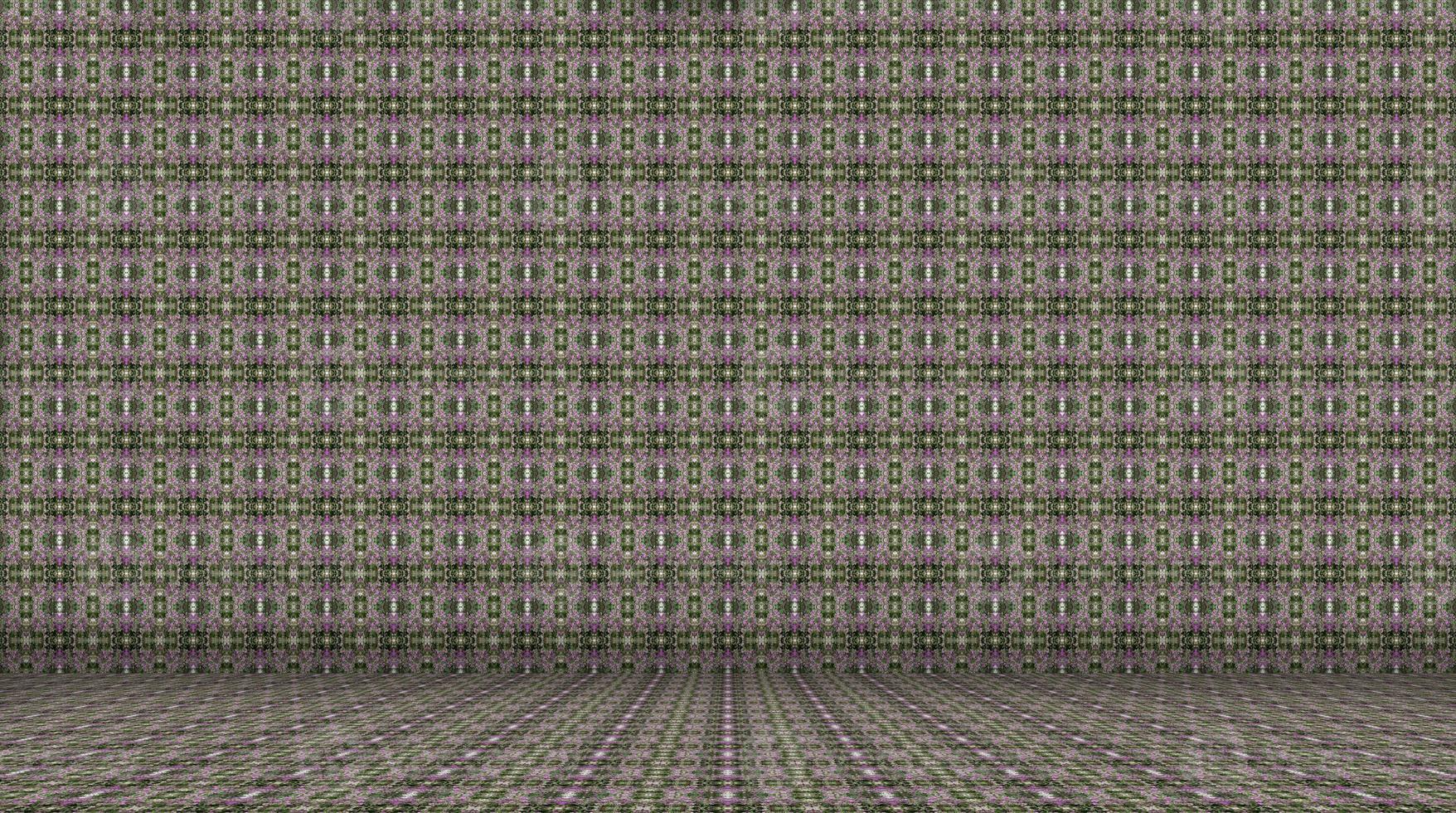 Empty room with abstract pattern photo