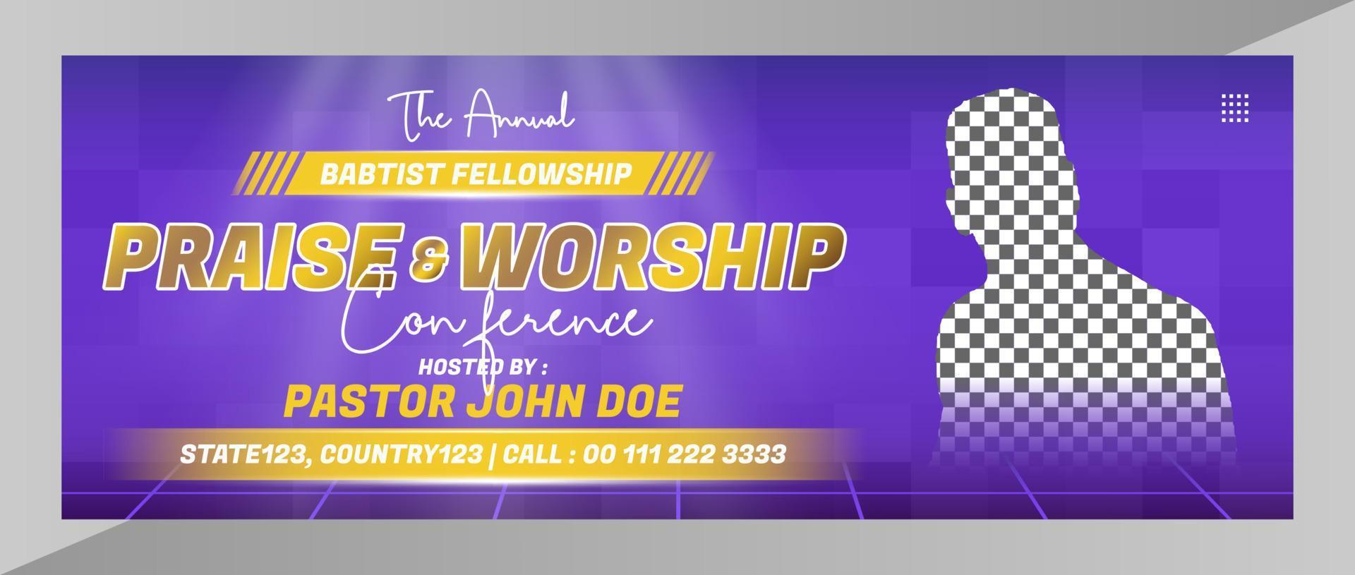 Church conference flyer social media post web banner vector