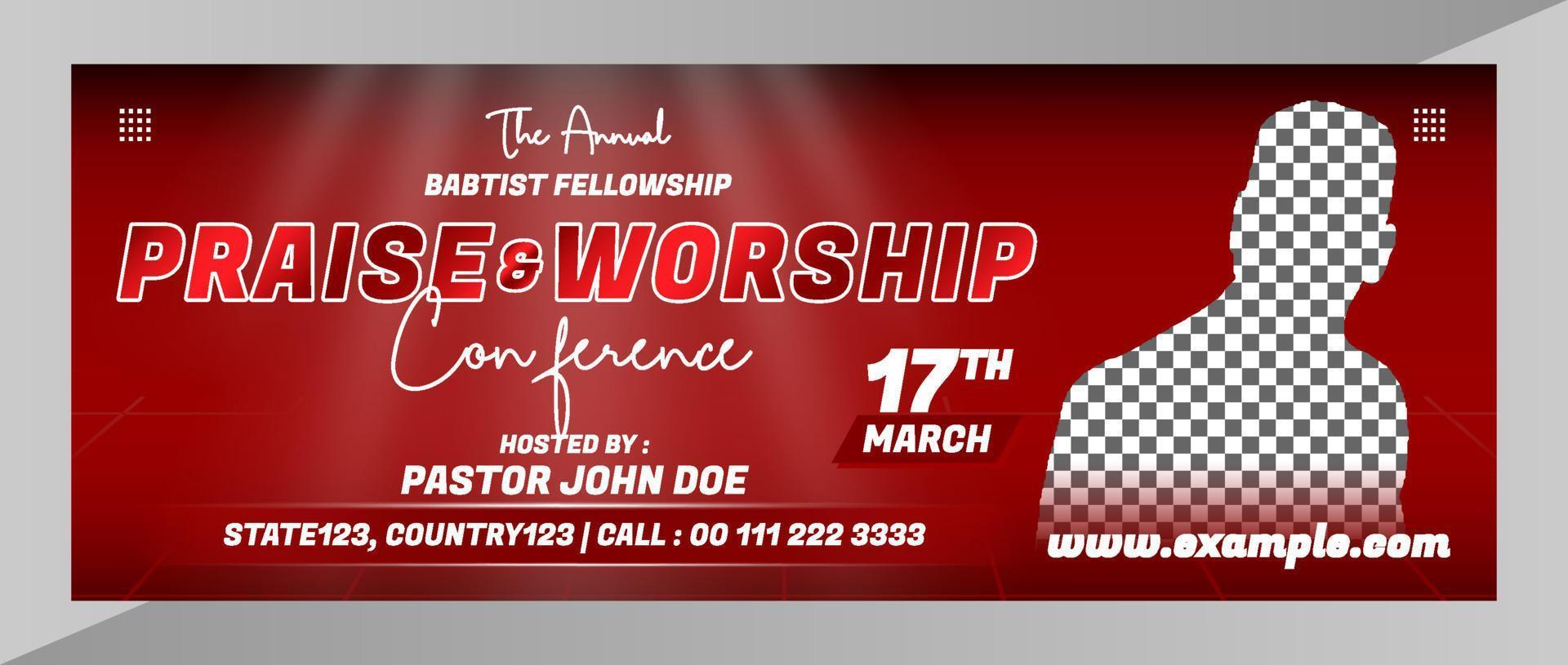 Church conference flyer social media post web banner vector