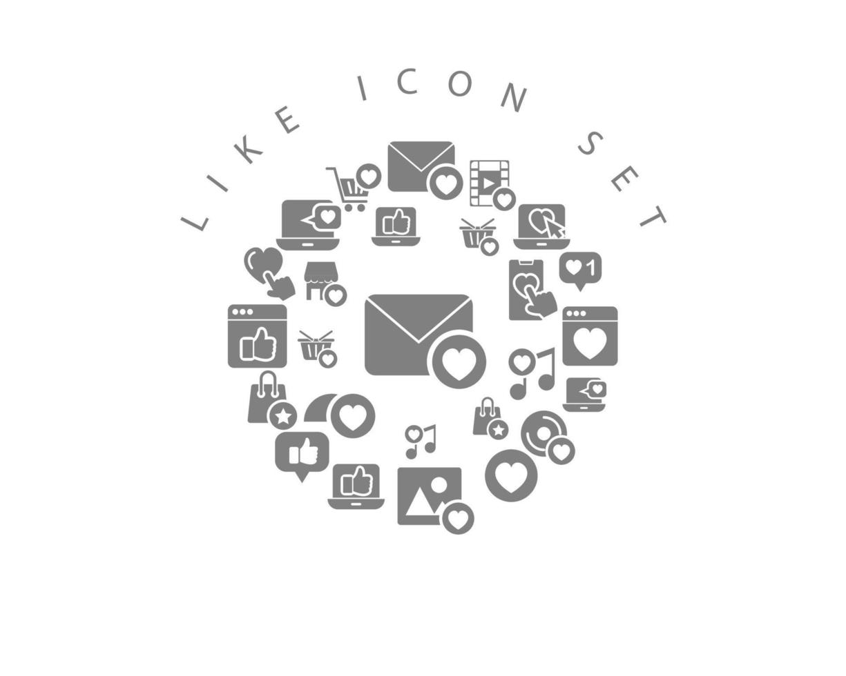 Like icon set design on white background vector