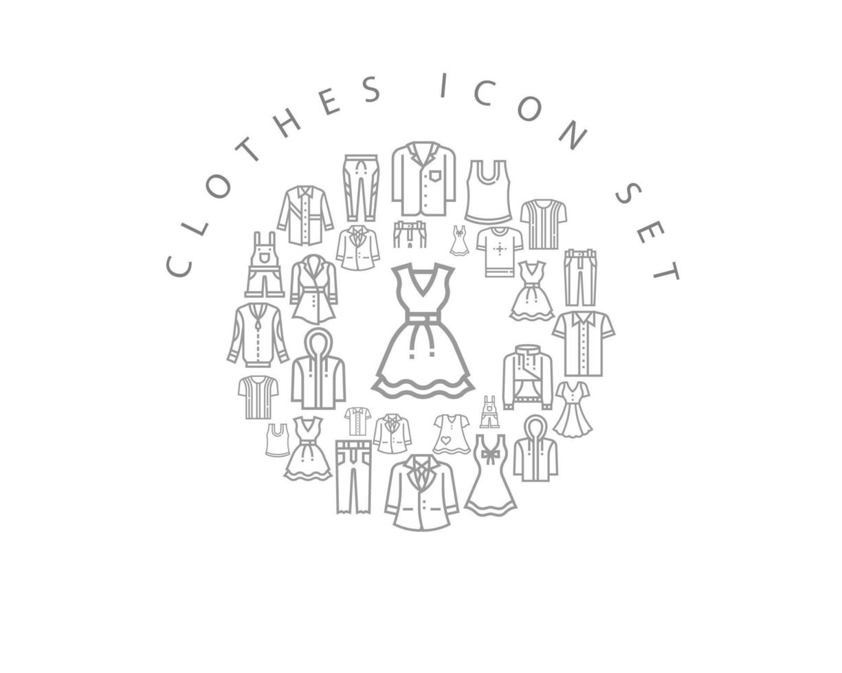 Clothes icon set design on white background vector