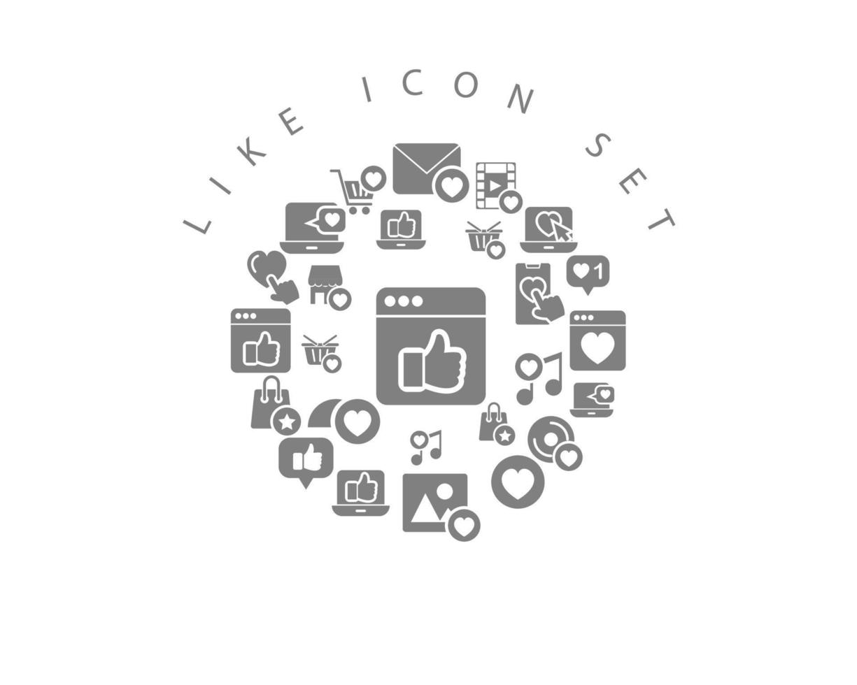 Like icon set design on white background vector