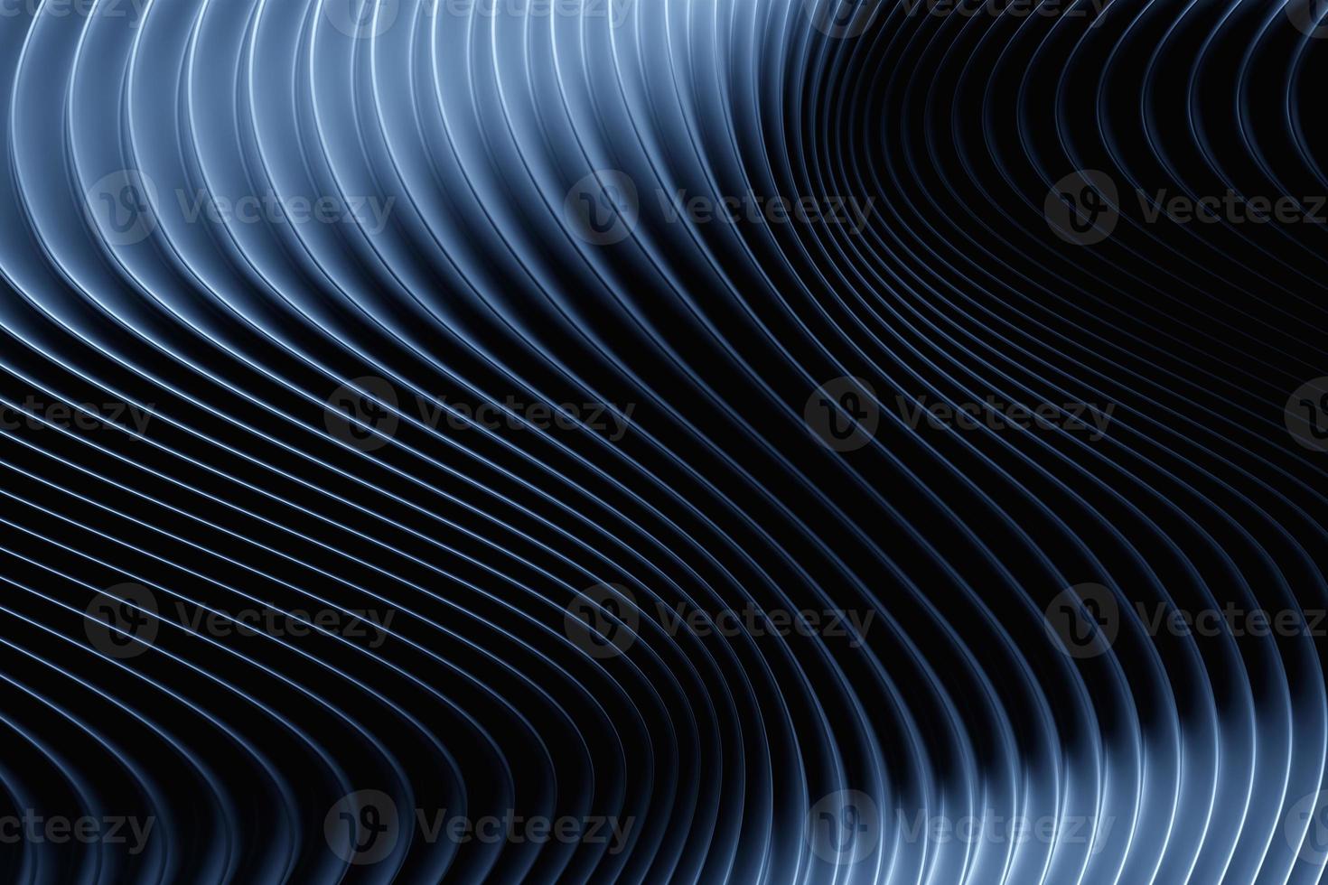Abstract  gradient and geometric stripes pattern. Linear blue  pattern, 3D illustration. photo
