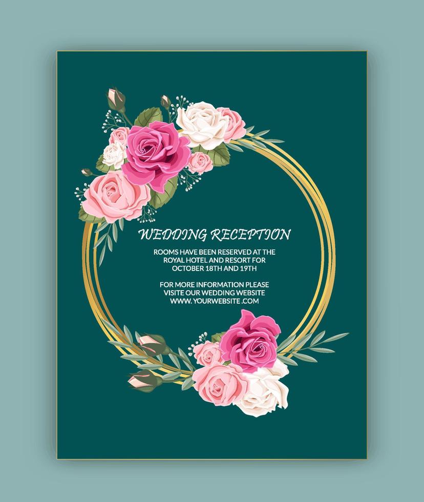 Luxury Wedding invitation card. Wedding invitation template. vector