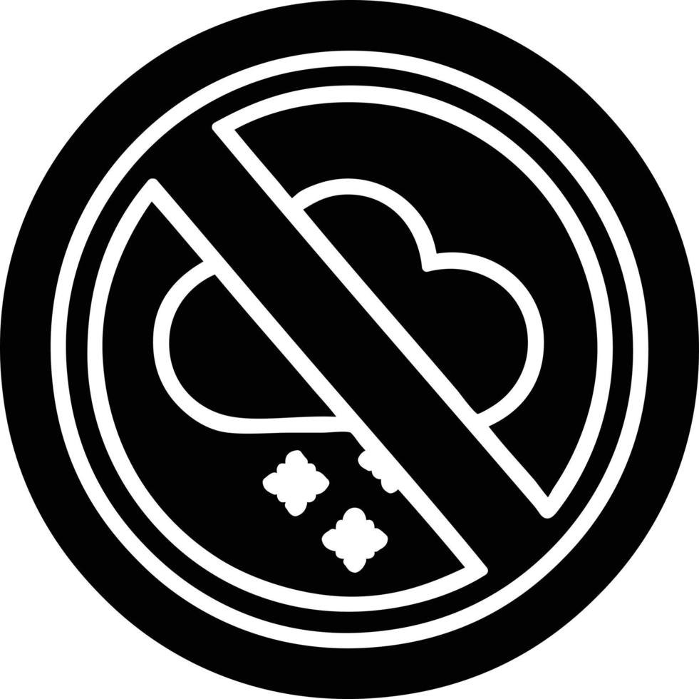 no cold weather icon vector