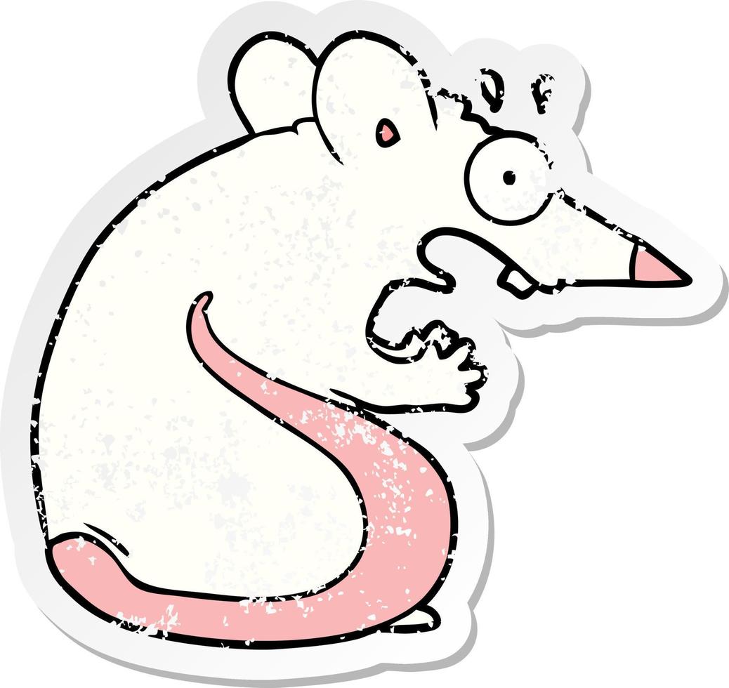 pegatina angustiada de un ratón asustado de dibujos animados 10724738  Vector en Vecteezy