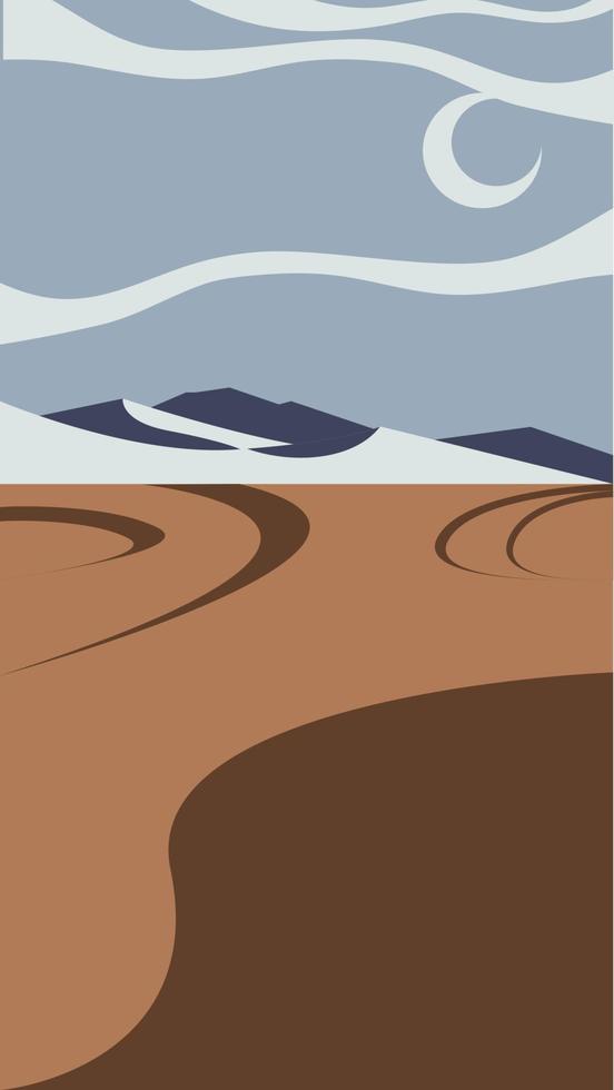 Wallpaper landscape Nature and minimalist vector
