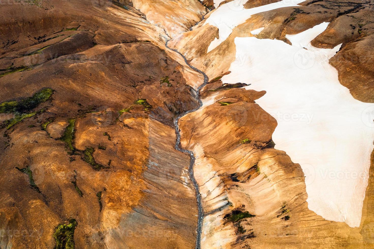 Cordillera Kerlingarfjoll en el área geotérmica ubicada en las tierras altas centrales de Islandia en verano en Islandia foto