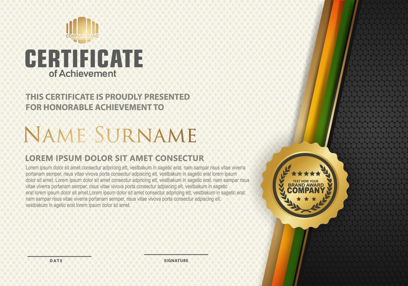 certificate template with luxury pattern,diploma,Vector illustration vector