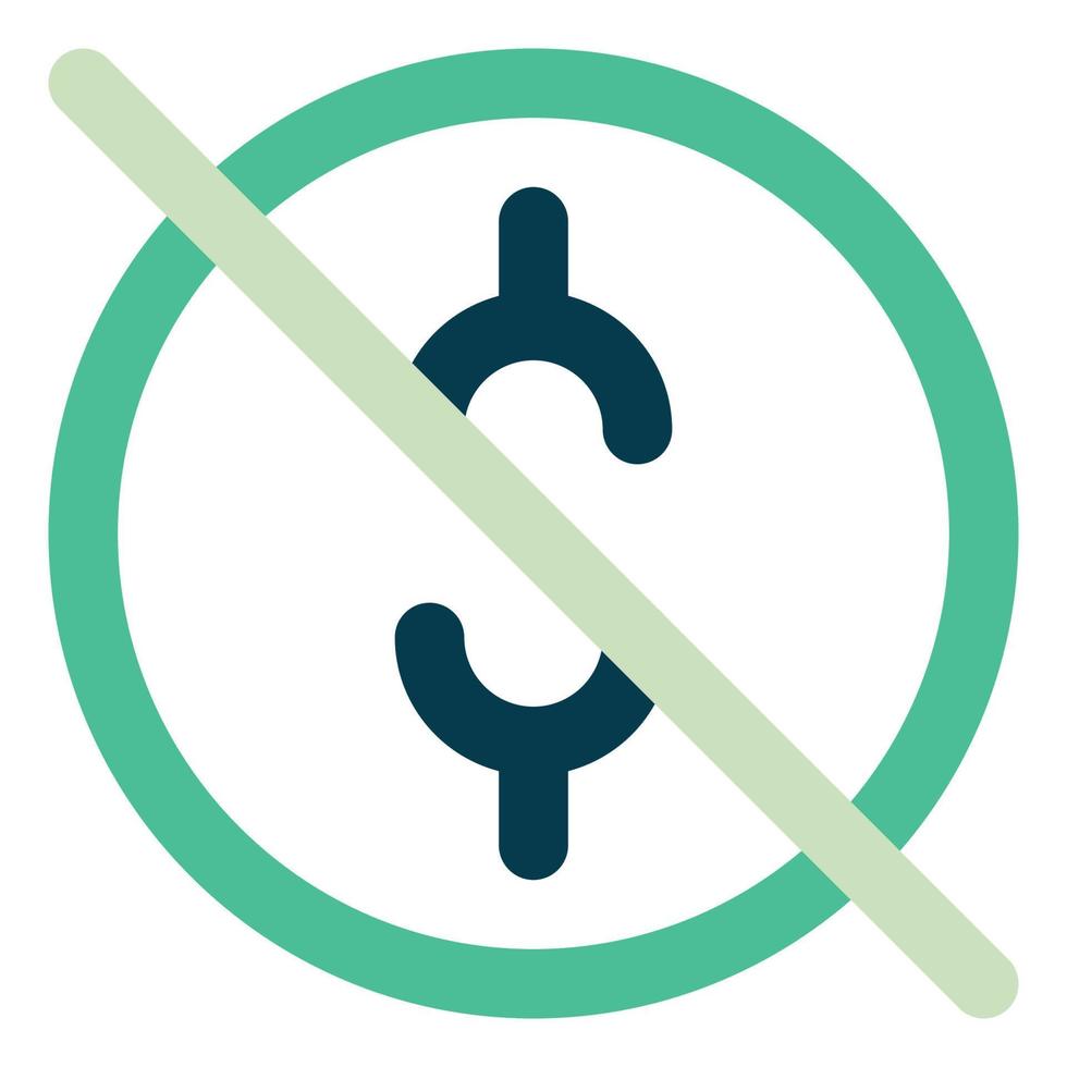 No Coins, Filled Line Style Icon Empty States vector