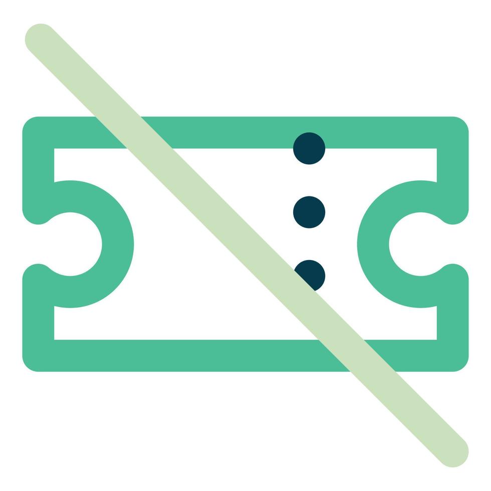 Cancelled Ticket, Filled Line Style Icon Empty States vector
