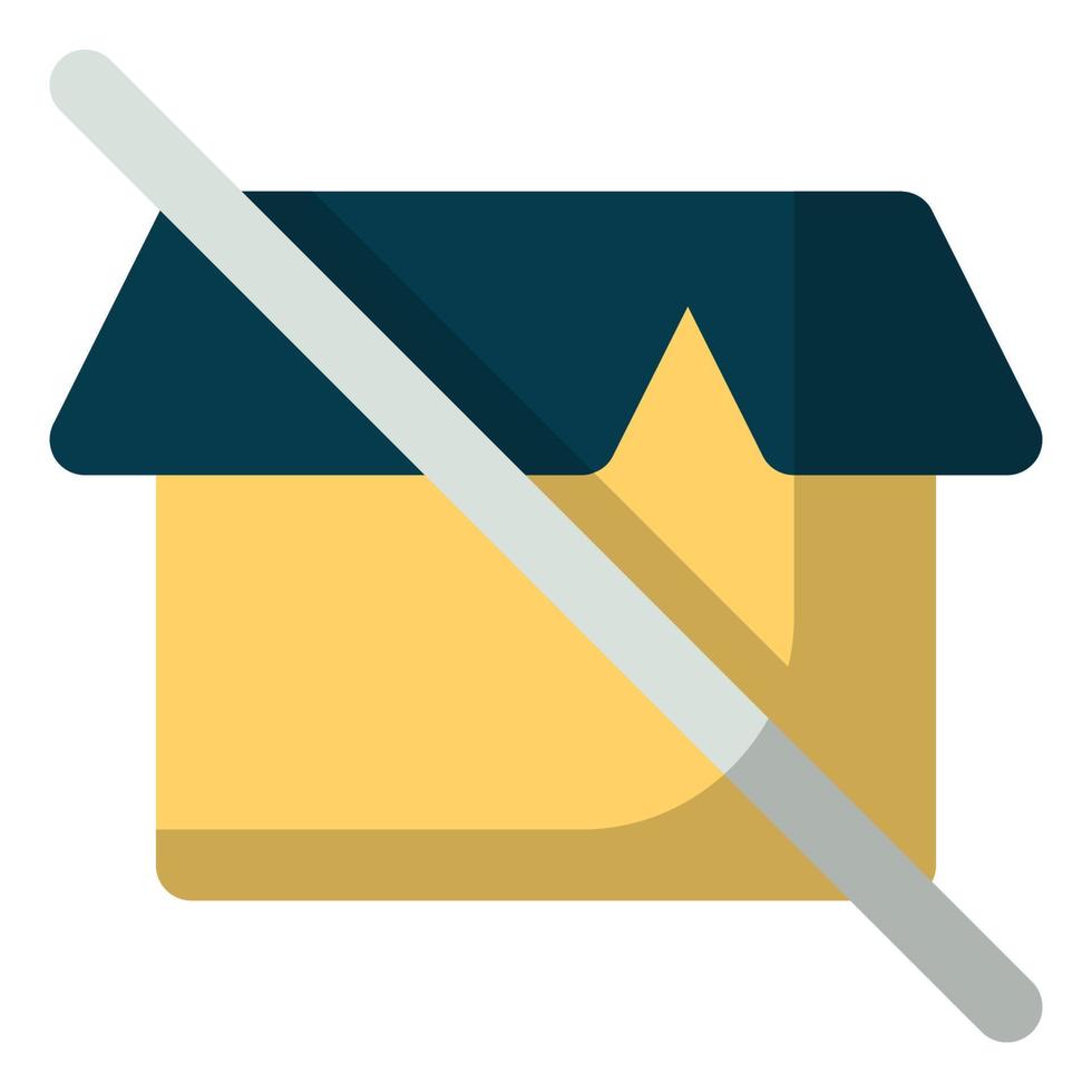 Empty Box, Flat Style Icon Empty States vector