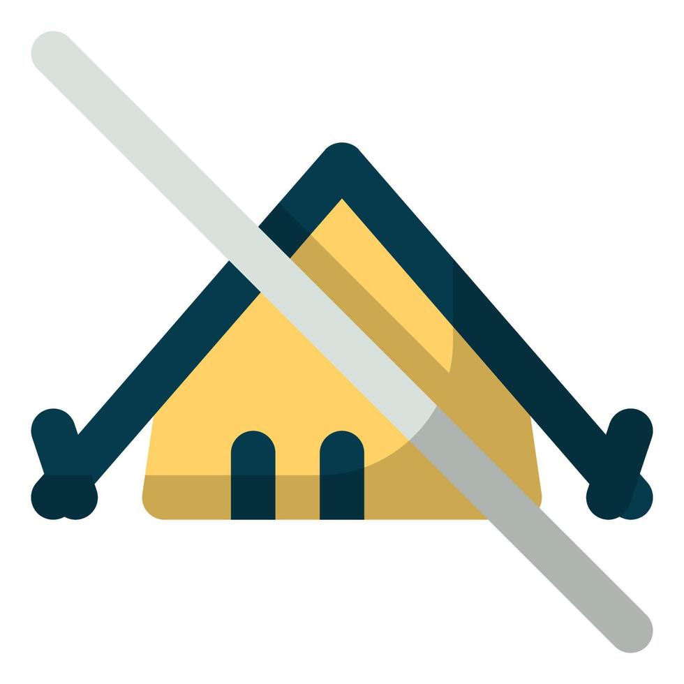 No Tent, Flat Style Icon Empty States vector