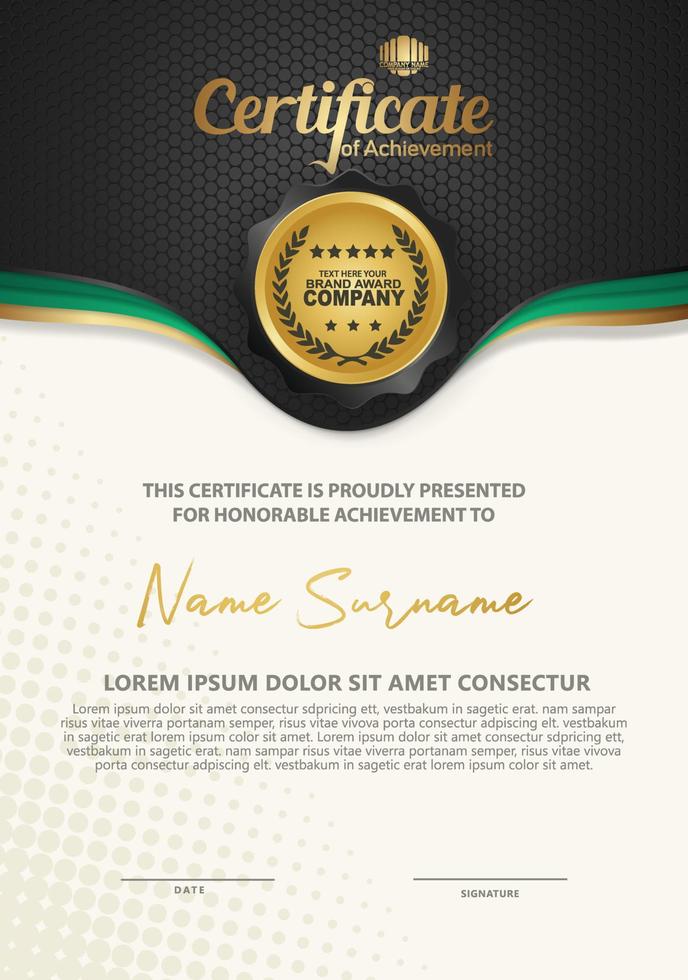 Certificate template with luxury and elegant texture modern pattern background vector