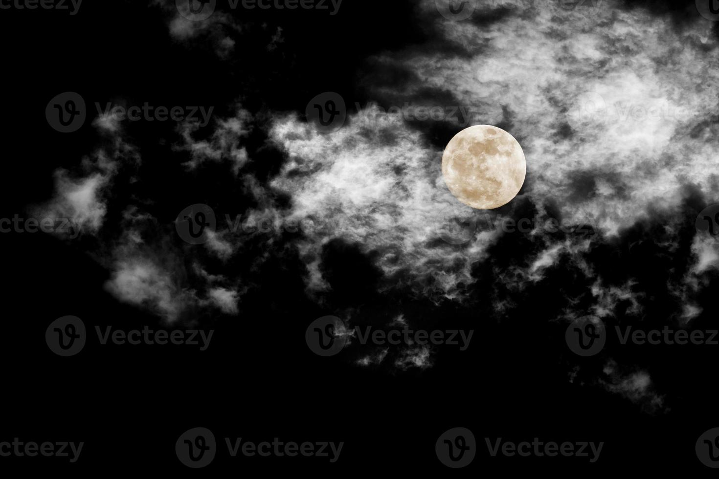 moon with textured cloud,Abstract black,isolated on black background photo