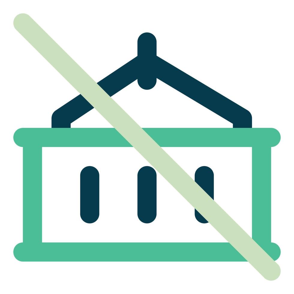 No Container, Filled Line Style Icon Empty States vector