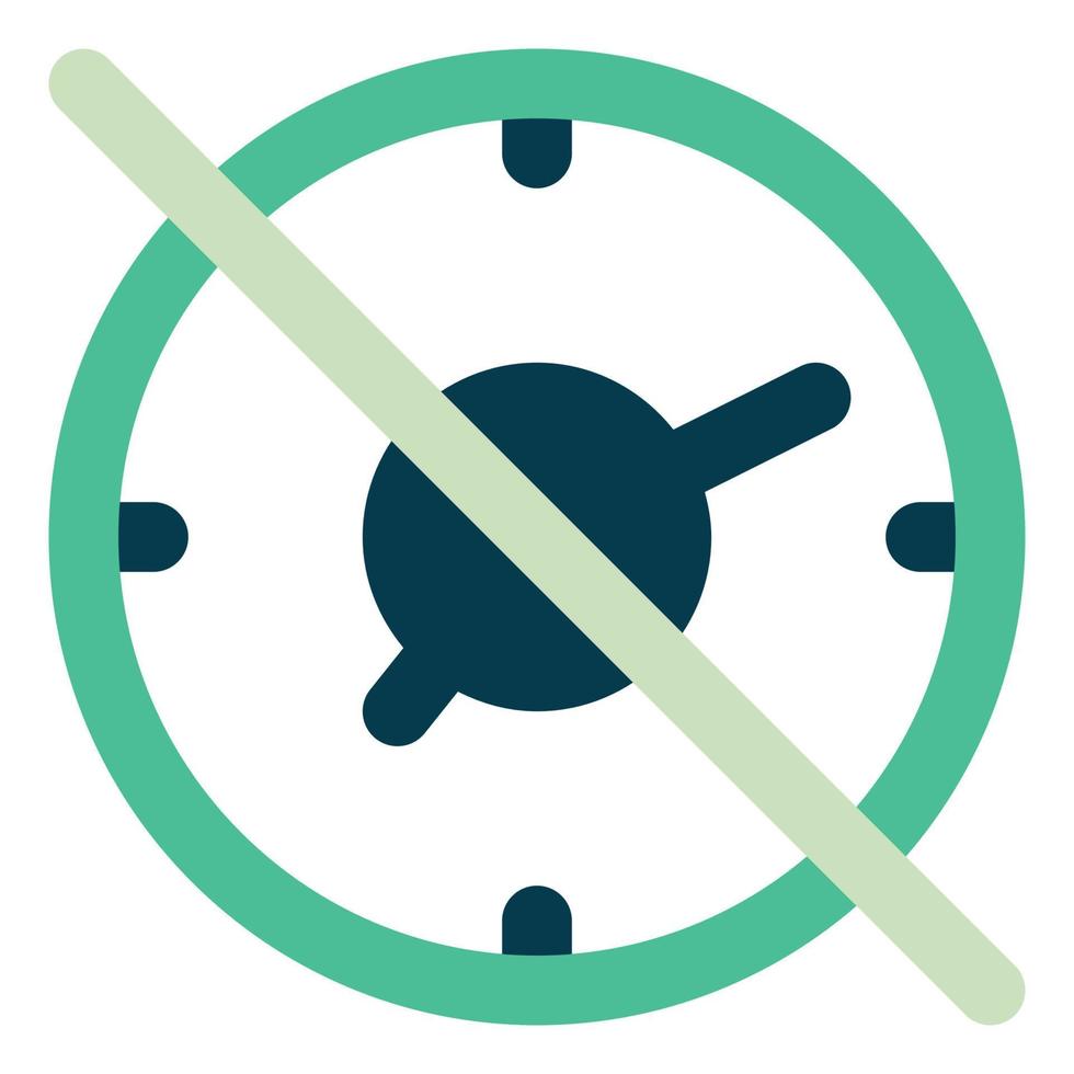 No Time, Filled Line Style Icon Empty States vector