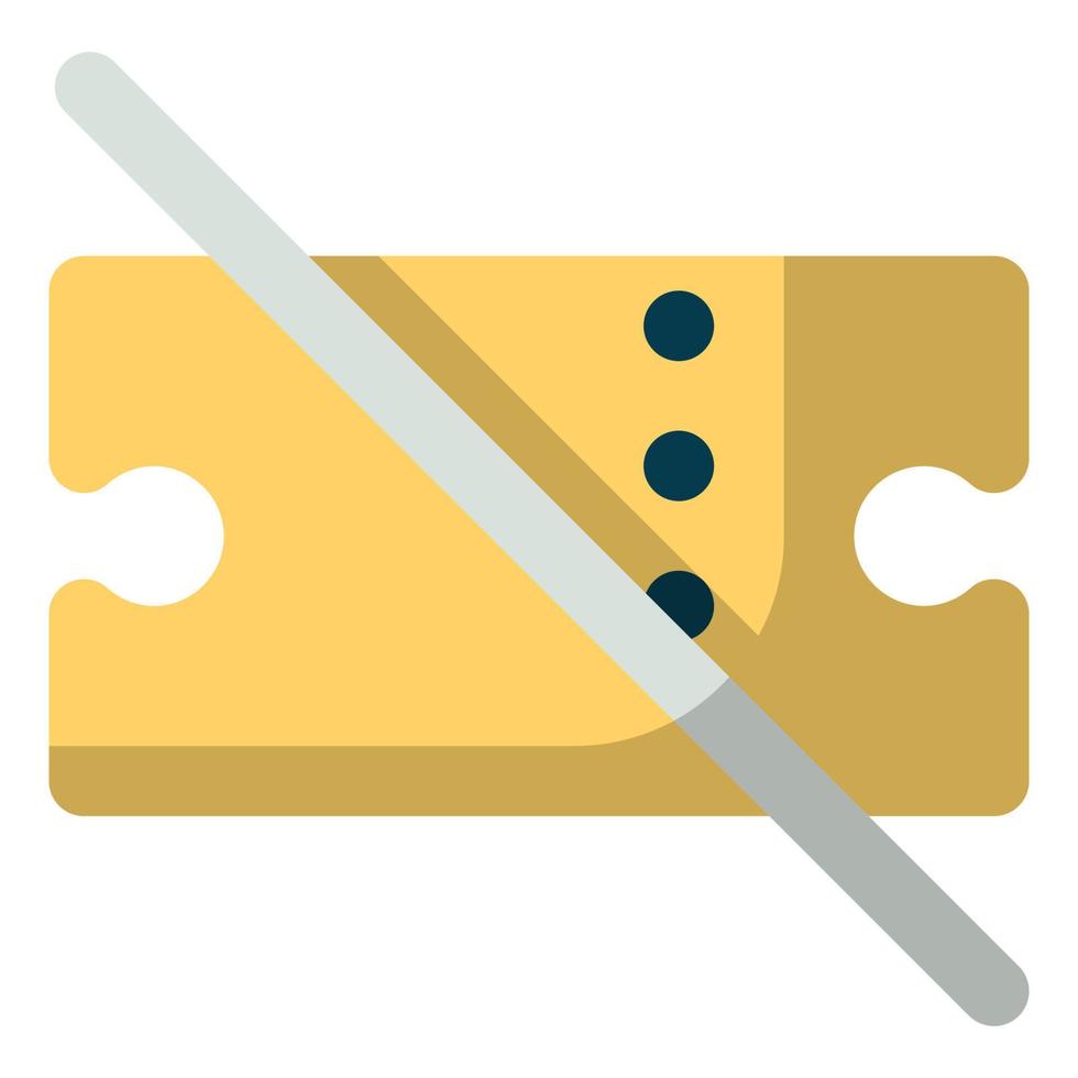 Cancelled Ticket, Flat Style Icon Empty States vector