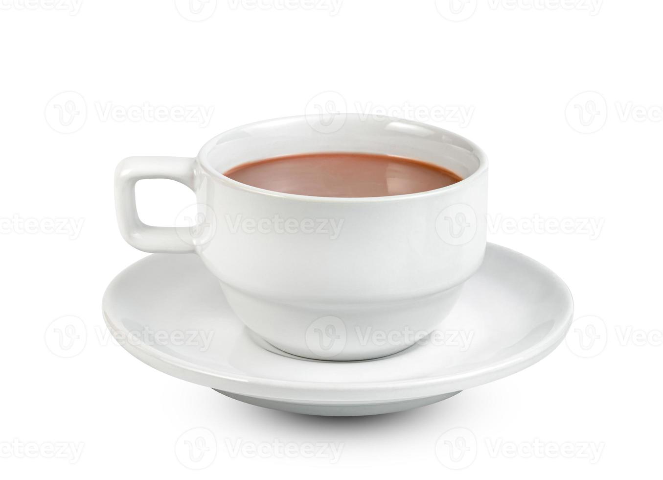 hot chocolate with coffee cup  isolated on white background ,include clipping path photo