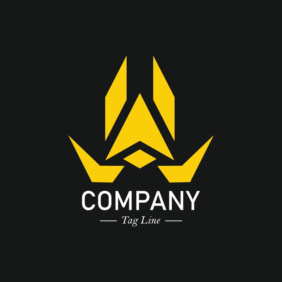 plantilla de logotipo de empresa plana minimalista vector