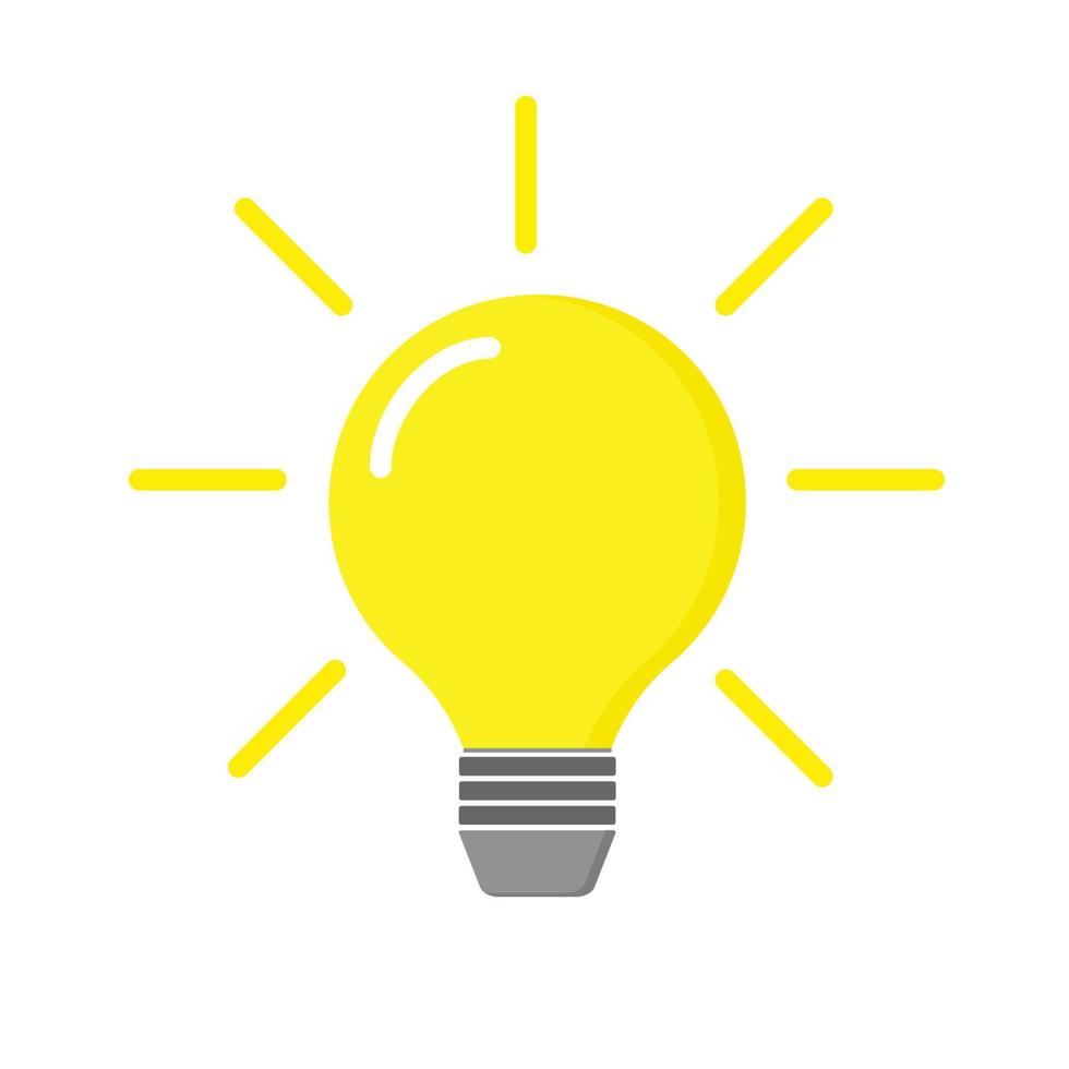 Bright light bulb vector illustration