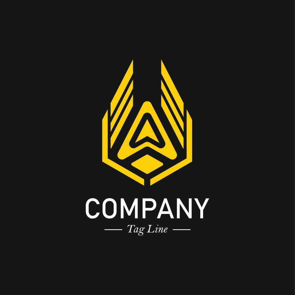 Minimalist flat company logo template vector