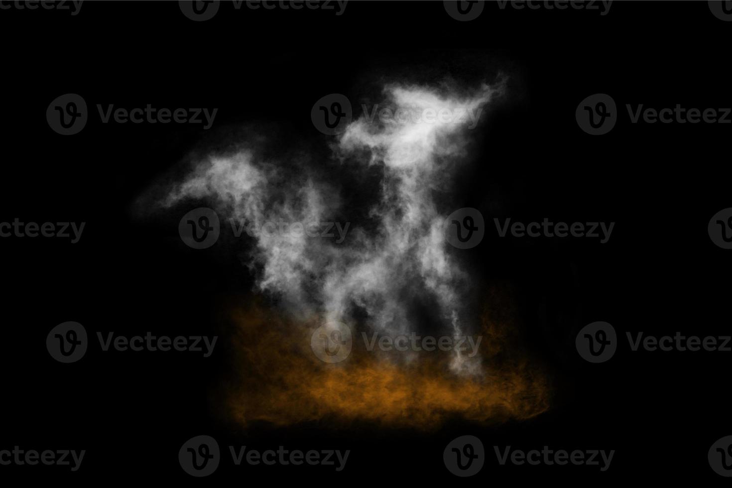 Textured Smoke,Abstract black,isolated on black background photo