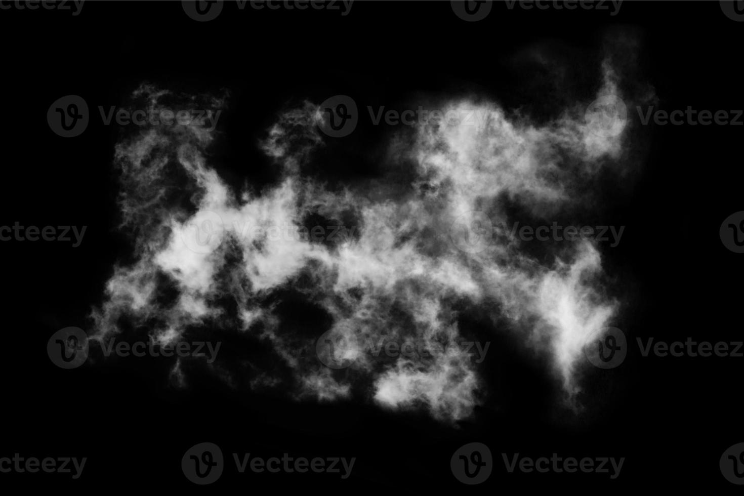 humo texturizado, negro abstracto, aislado sobre fondo negro foto