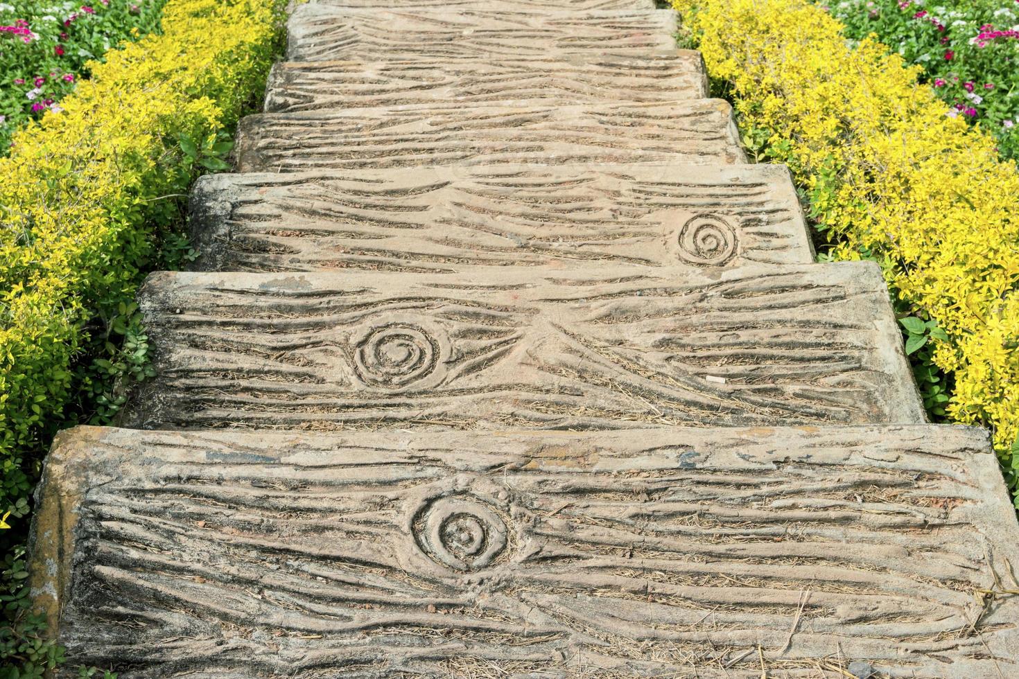 Staircase down in garden photo
