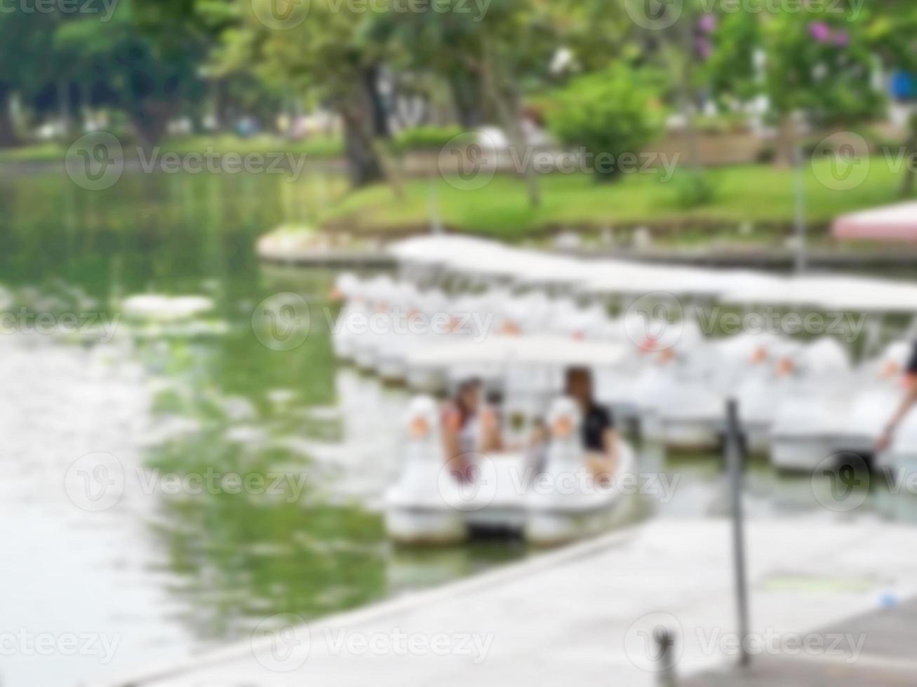 Water bike in the public park blur background of Illustration,Abstract Blurred photo