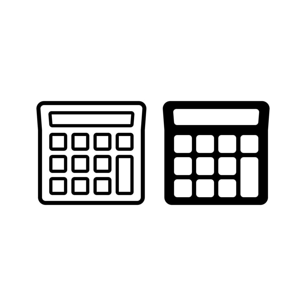 calculator illustration in trendy flat design vector