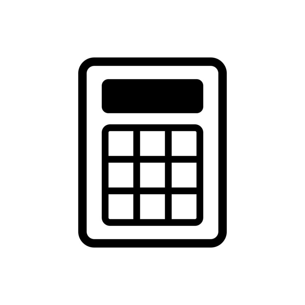 calculator illustration in trendy flat style vector