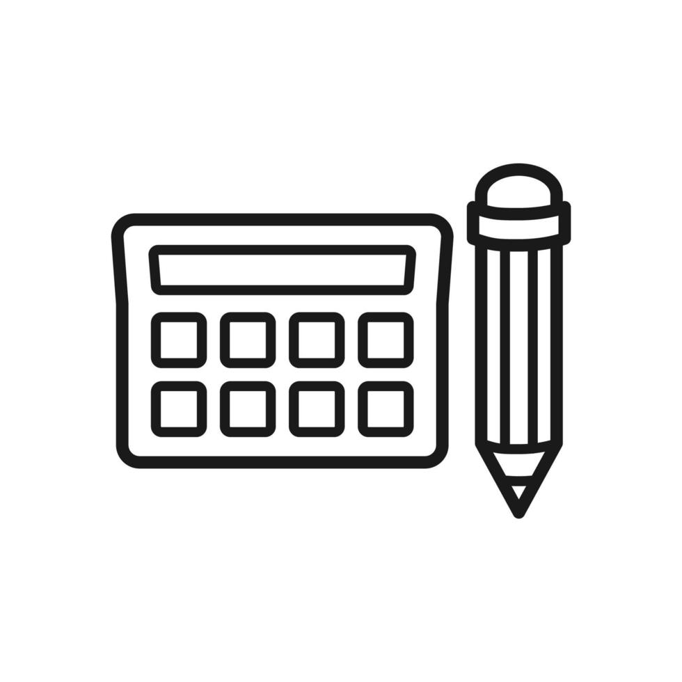 calculator illustration in trendy flat style vector