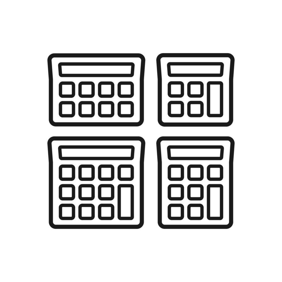 calculator illustration in trendy flat style vector