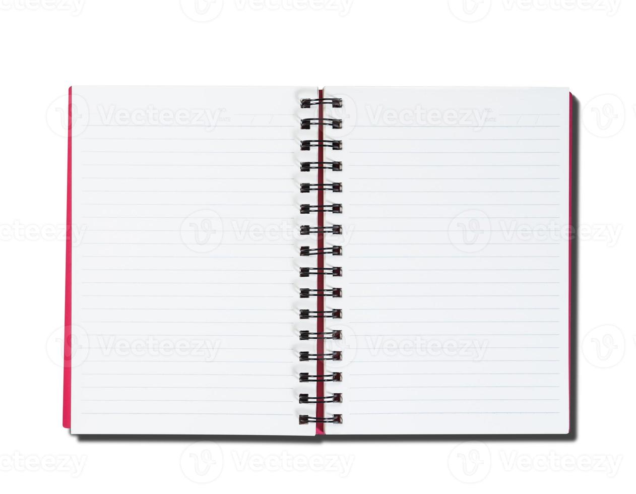 open note book isolated on white background,clipping path photo
