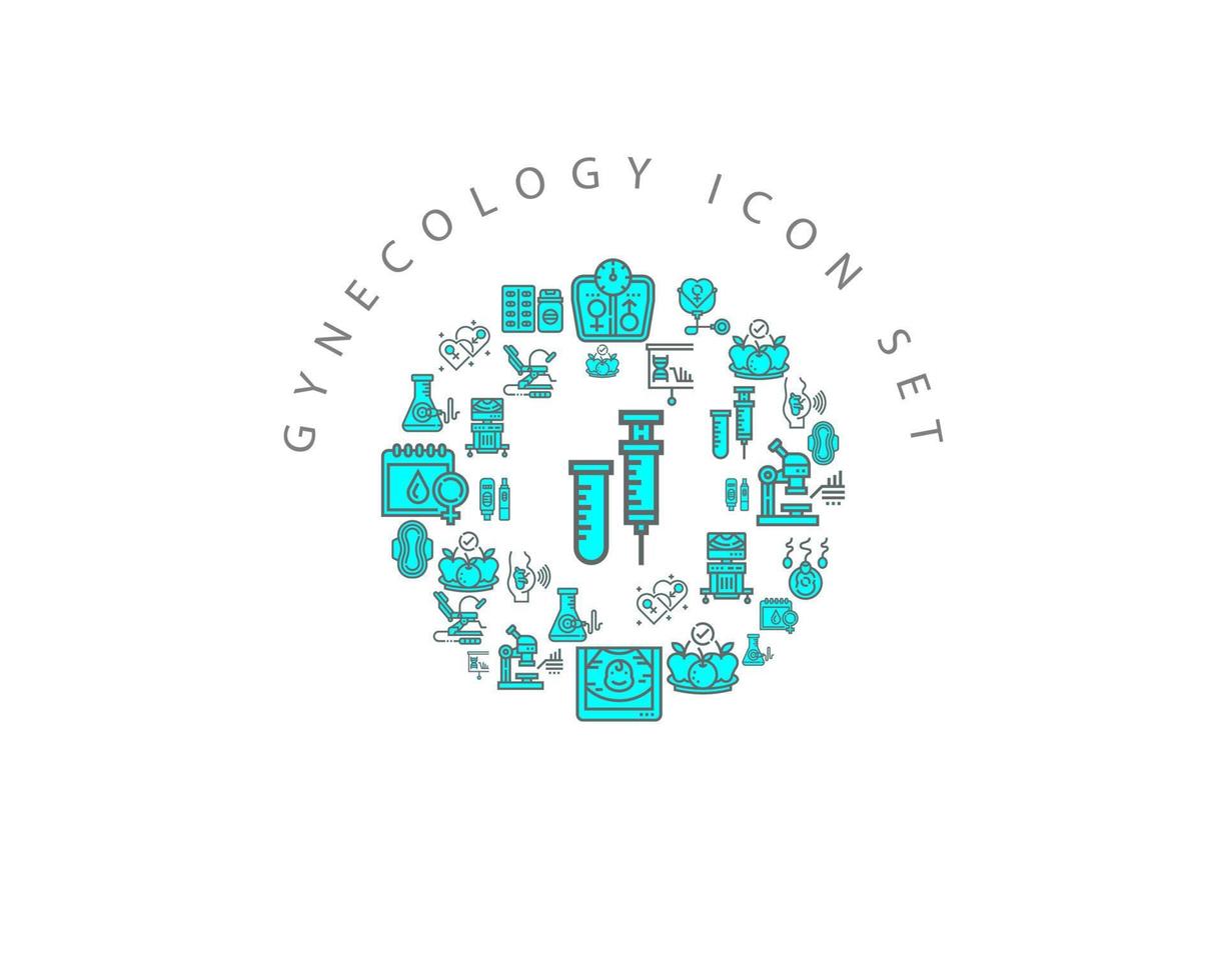 Gynecology elements icon set design on white background vector