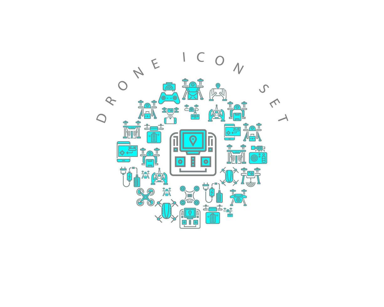 Drone icon set design on white background vector