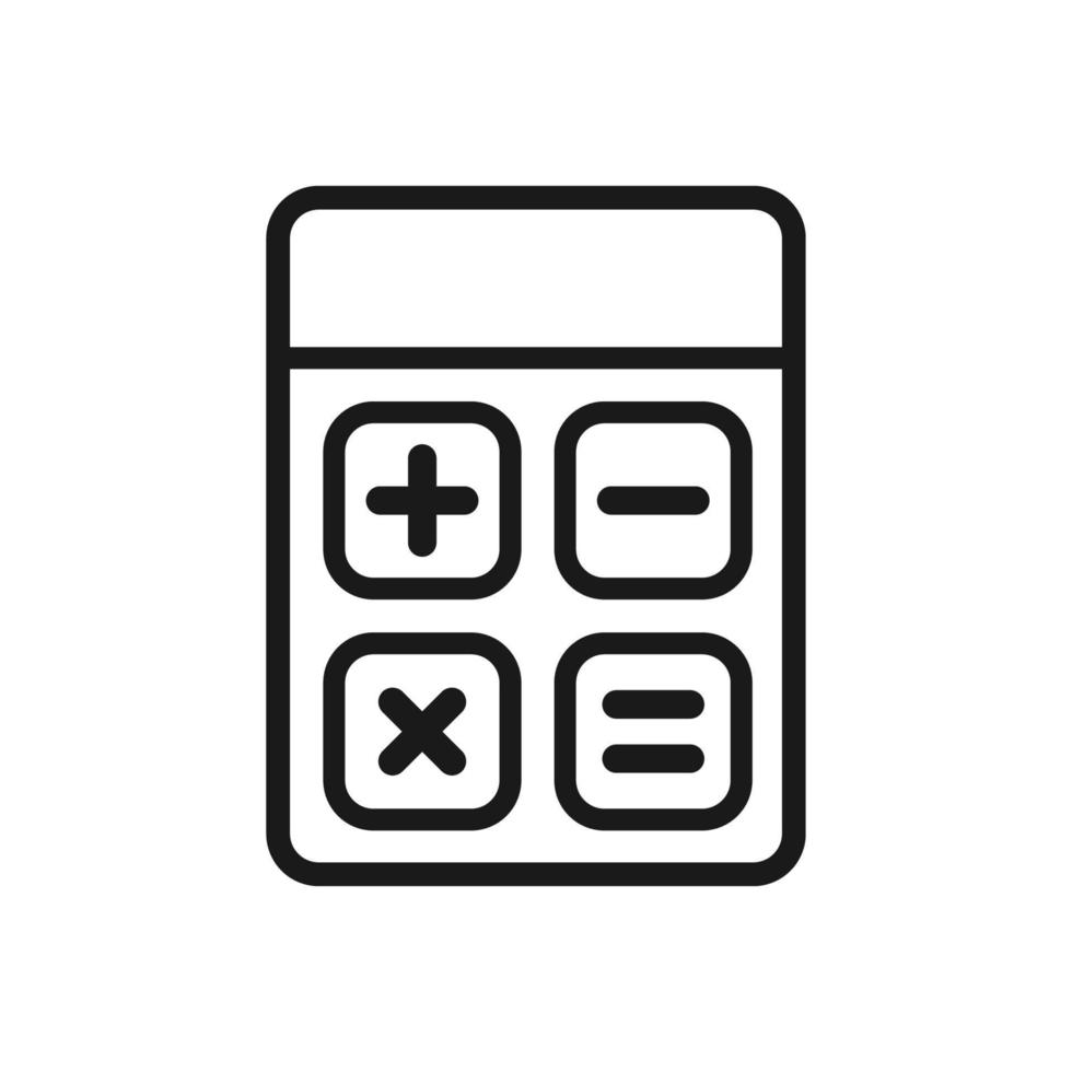 calculator illustration in trendy flat style vector