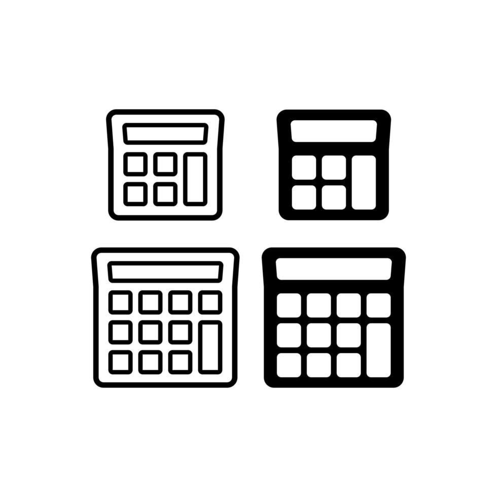 calculator illustration in trendy flat style vector