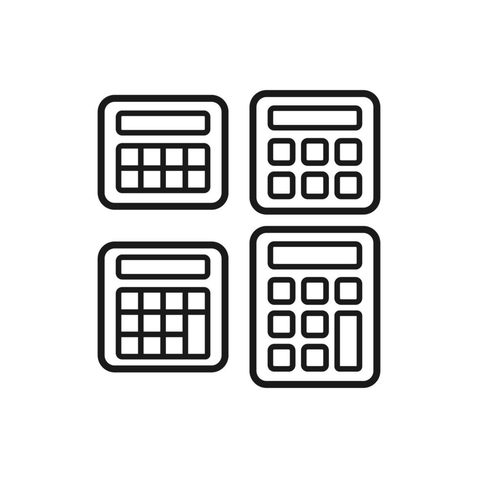 calculator illustration in trendy flat style vector