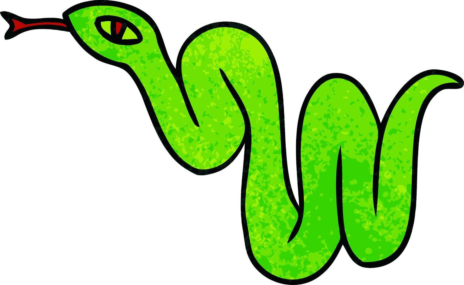 textured cartoon doodle of a garden snake vector