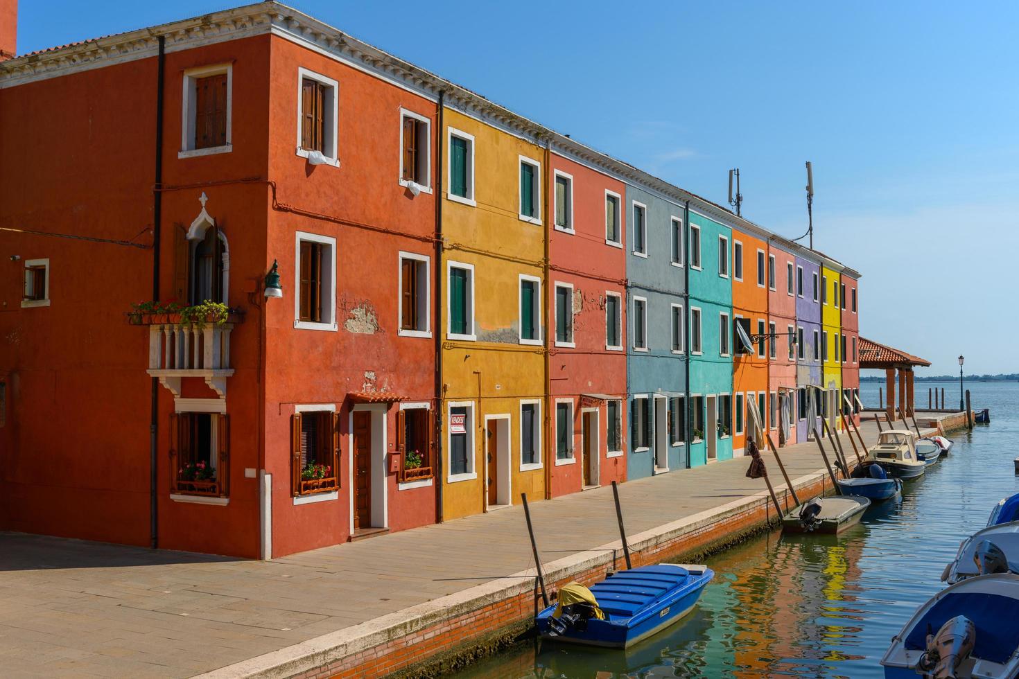 Colorful houses of the island of Burano photo