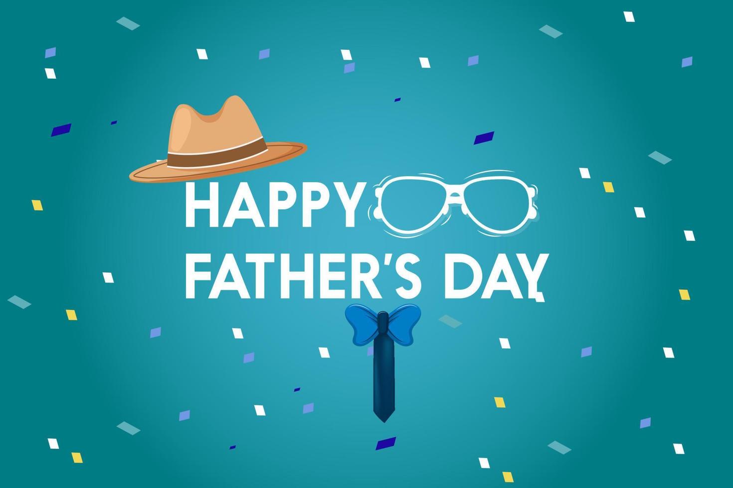 Happy Father's day background design. vector