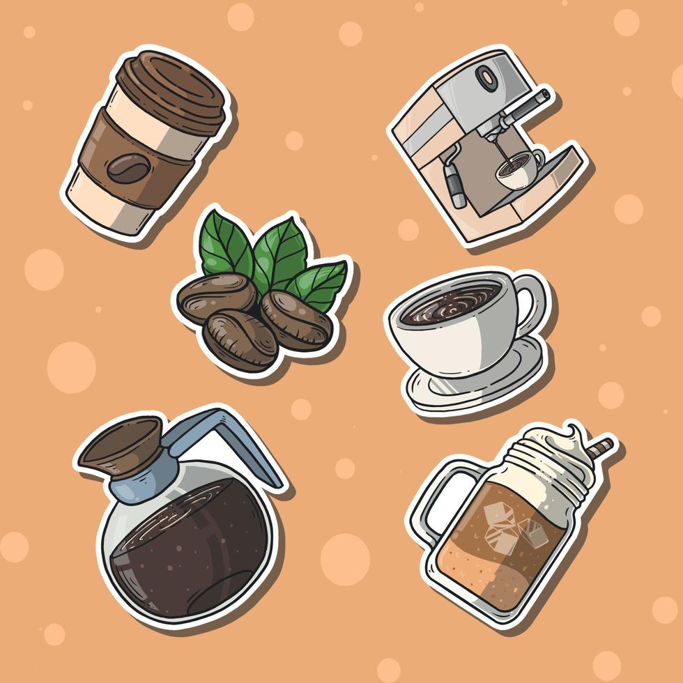 Coffee Set Concept vector