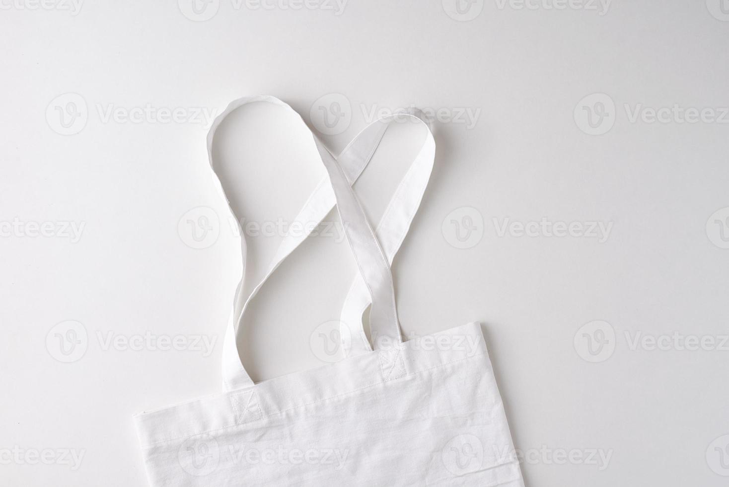Mock up shopping bag with copy space on a white background photo
