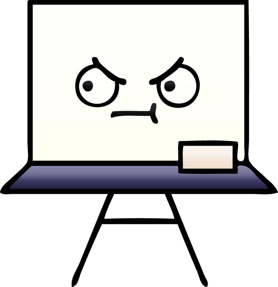 gradient shaded cartoon white board vector