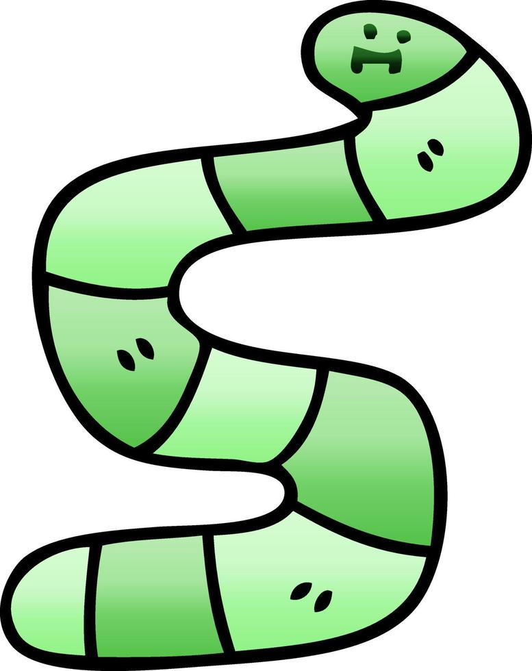 quirky gradient shaded cartoon snake vector